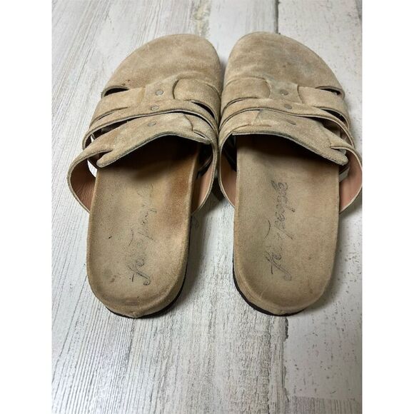 Free People Women's Slip-On Mules Brown Suede Size 8.5 Casual Shoes - Picture 6 of 8